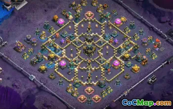 town hall 17, trophy/war/hybrid base layout #50031