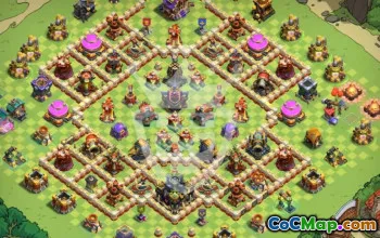 town hall 17, trophy/war base layout #44943