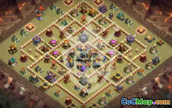town hall 17, trophy/war base layout #44956