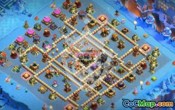 town hall 17, trophy/war base layout #44979