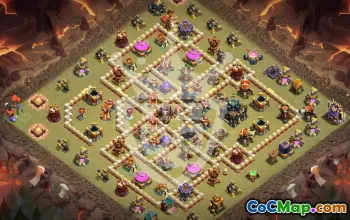 town hall 17, trophy/war base layout #44983