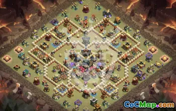 town hall 17, trophy/war base layout #44988