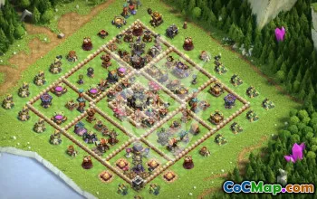 Top Clash of Clans TH17 Base Layouts & Map #44989