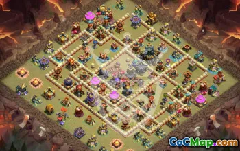 town hall 17, trophy/war base layout #44998