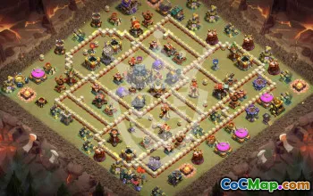 town hall 17, trophy/war base layout #44999