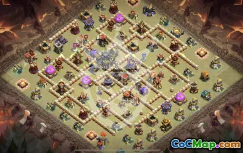 town hall 17, trophy/war base layout #45025