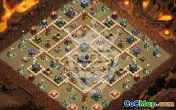 town hall 17, trophy/war base layout #45070