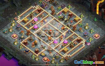 town hall 17, trophy/war base layout #45086