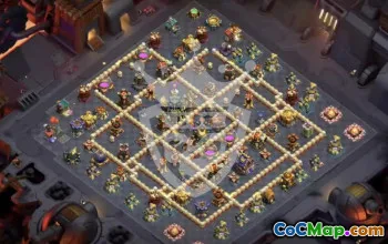 town hall 17, trophy/war base layout #45105