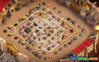 town hall 17, trophy/war base layout #45112