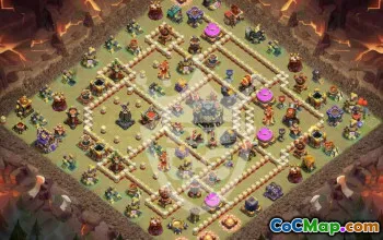 town hall 17, trophy/war base layout #45118