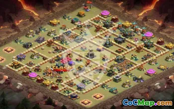 town hall 17, trophy/war base layout #45123