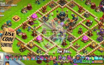 town hall 17, trophy/war base layout #45137