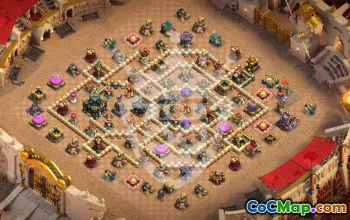 town hall 17, trophy/war base layout #45152