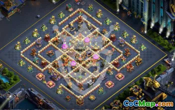 town hall 17, trophy/war base layout #45154