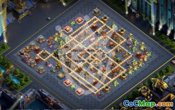 town hall 17, trophy/war base layout #45159