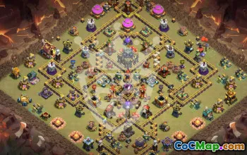 town hall 17, trophy/war base layout #45173