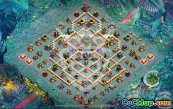 town hall 17, trophy/war base layout #45194