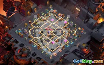 town hall 17, trophy/war base layout #45210