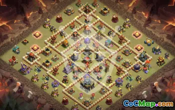 town hall 17, trophy/war base layout #45226