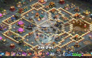 town hall 17, trophy/war base layout #45238