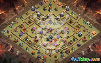 town hall 17, trophy/war base layout #45242