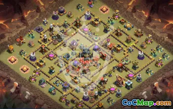 town hall 17, trophy/war base layout #45245