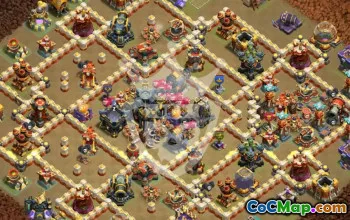 town hall 17, trophy/war base layout #45249