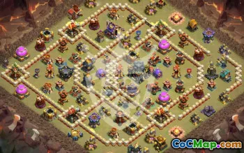 town hall 17, trophy/war base layout #45265