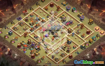 town hall 17, trophy/war base layout #45269
