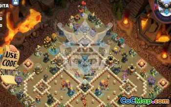 town hall 17, trophy/war base layout #45283