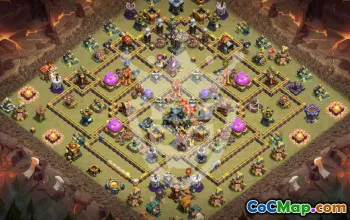 town hall 17, trophy/war base layout #45287