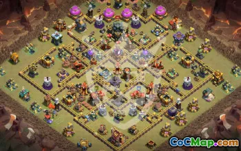 town hall 17, trophy/war base layout #45288