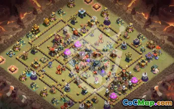 town hall 17, trophy/war base layout #45290