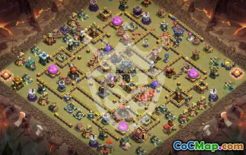 town hall 17, trophy/war base layout #45292