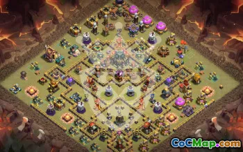 town hall 17, trophy/war base layout #45294