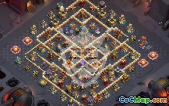 town hall 17, trophy/war base layout #45348
