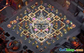 town hall 17, trophy/war base layout #45352
