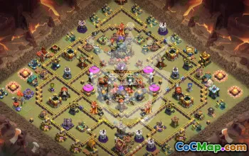 town hall 17, trophy/war base layout #45365