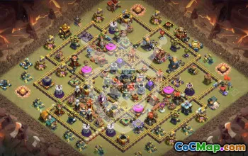 town hall 17, trophy/war base layout #45368