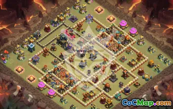 town hall 17, trophy/war base layout #45397