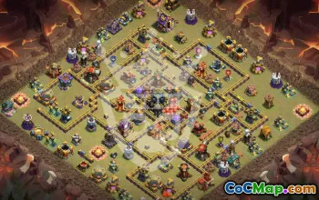 town hall 17, trophy/war base layout #45408