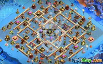 town hall 17, trophy/war base layout #45423