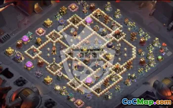 town hall 17, trophy/war base layout #45428