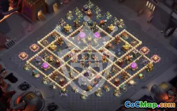 town hall 17, trophy/war base layout #45429