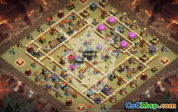 town hall 17, trophy/war base layout #45439