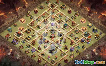 town hall 17, trophy/war base layout #45443