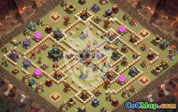 town hall 17, trophy/war base layout #45444