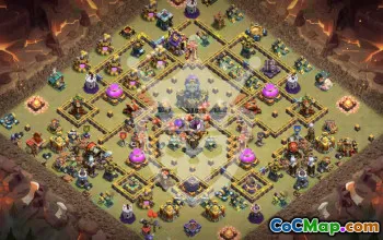 town hall 17, trophy/war base layout #45447