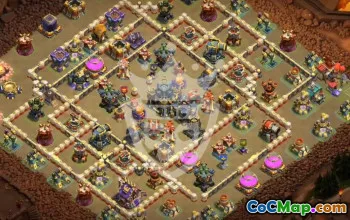 town hall 17, trophy/war base layout #45478